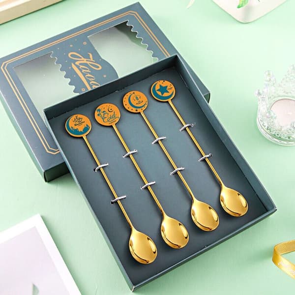 Stjerne Måne Ske Gaffel Sæt Dessert Kage Ske FORK-4 FORK-4 fork-4