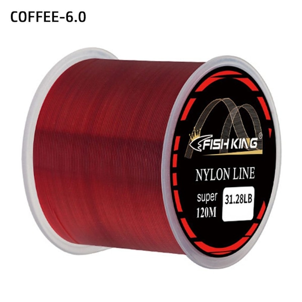Nylon fiskeline Elastisk trådspole KAFFE-6.0 KAFFE-6.0 Coffee-6.0