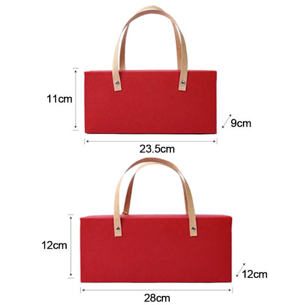 Kraft Paper Ostoskassit Kraft Paper Candy Box WINE RED wine red 28x12x12