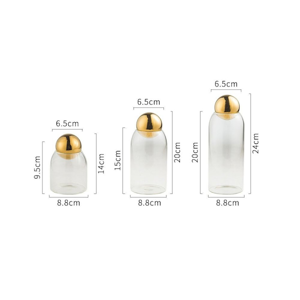 Te Kaffe Sockerbehållare Matförvaringsburk GOLD M gold M