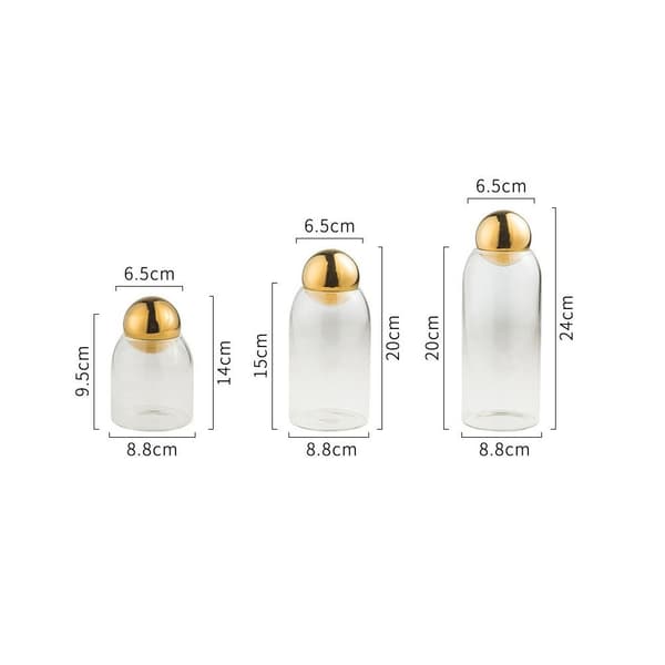 Te Kaffe Sukkerbeholder Matlagringsglass SØLV L silver L
