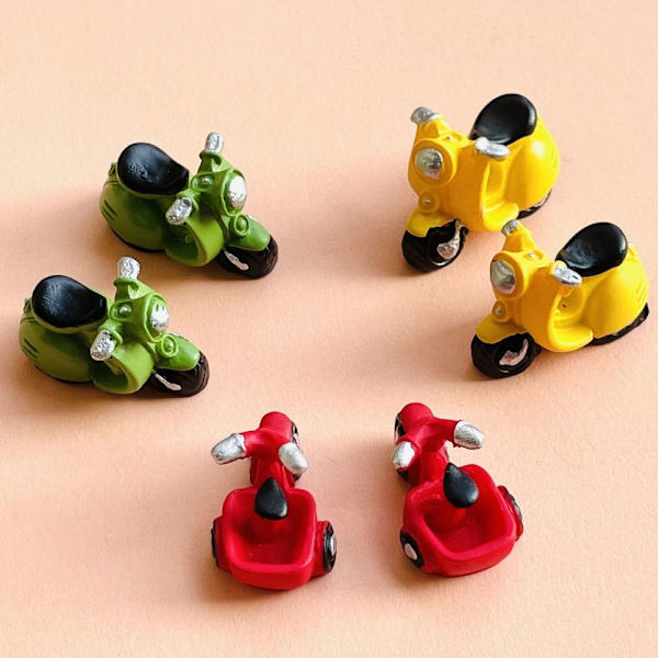 Dockhus Miniatyrmodell Resin Motorcykel GUL Yellow