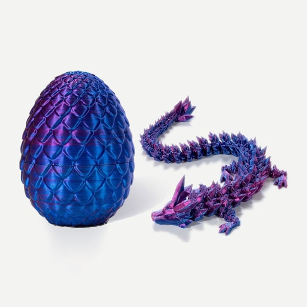 3D-trykt ledddrage 3D-trykt drage LILLA purple