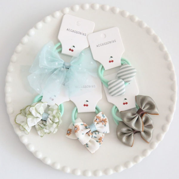 10 stk Elastisk gummibånd Hårbånd Bowknot 3 3 3