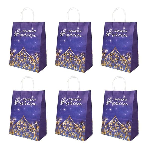 6 stk. Eid Mubarak Papirposegaveæsker STYLE 7