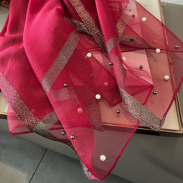 90x90cm Pearl Scarf Sidenscarf 3 3 3