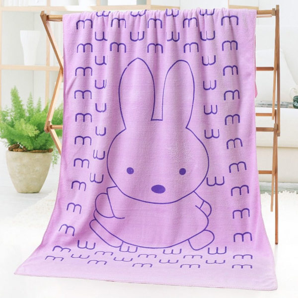 Mikrofiber Badehåndklæde Dame Badekåbe Håndklæde LILLA purple