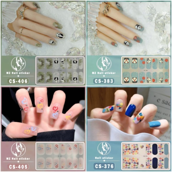 Franska Nageldekaler Nail Art Sticker 10 10 10