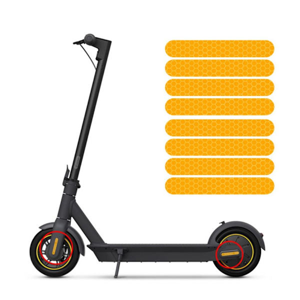 8 STK Reflekterende Stickers Hjelm Stickers ORANGE orange