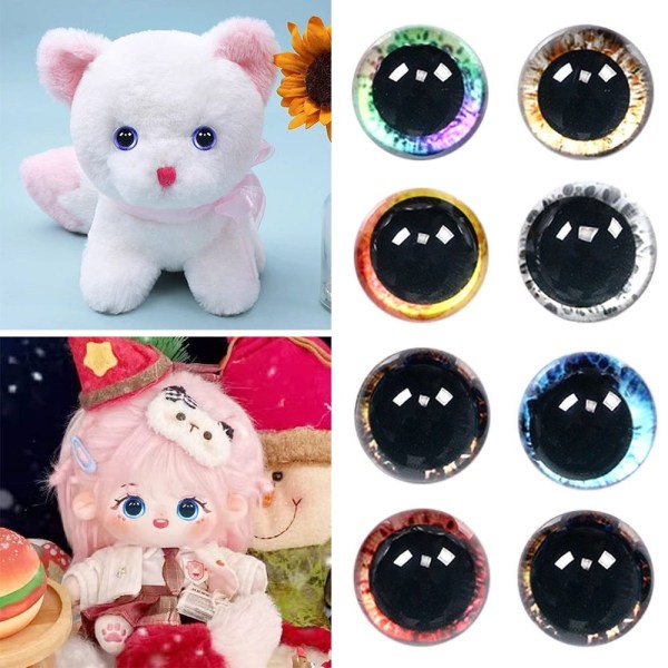 20 st/10 par Eyes Crafts Eyes Puppet Crystal Eyes 12MM-FÄRG 12mm-color random