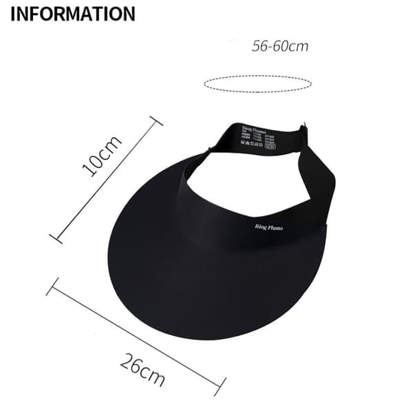 Solhat med bred skygge, SORT Black
