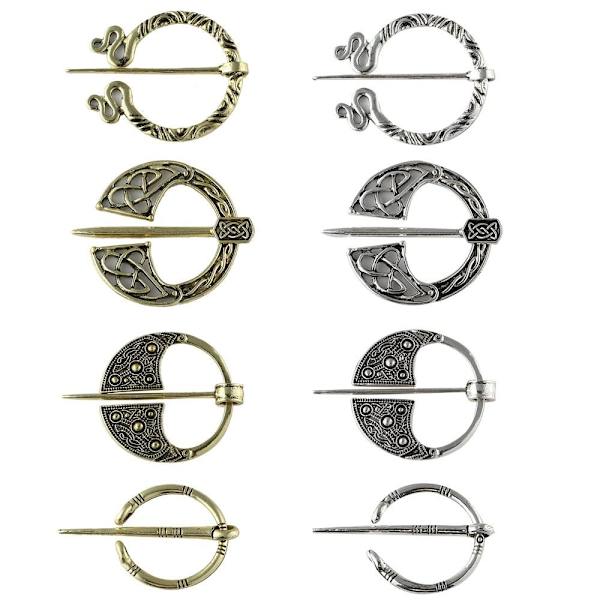 Viking Broche Tørklæde Broche SILVER STYLE-2 STYLE-2 Silver Style-2-Style-2