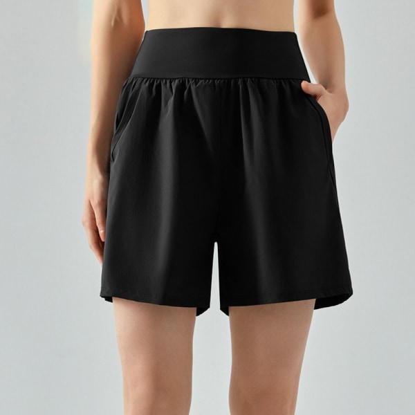 Yoga Shorts Sportsshorts SVART L black L