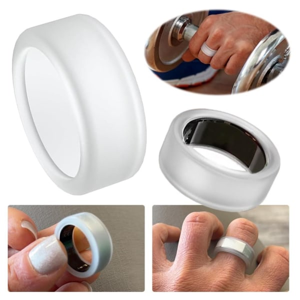 Silikone Ring Cover Smart Ring Protector WHITE M White M