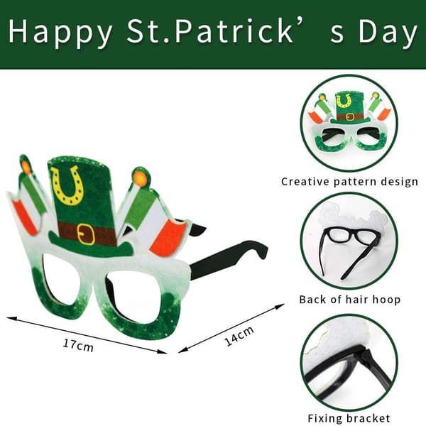St.Patrick's Day Glasögon Klöverglasögon 7 7 7