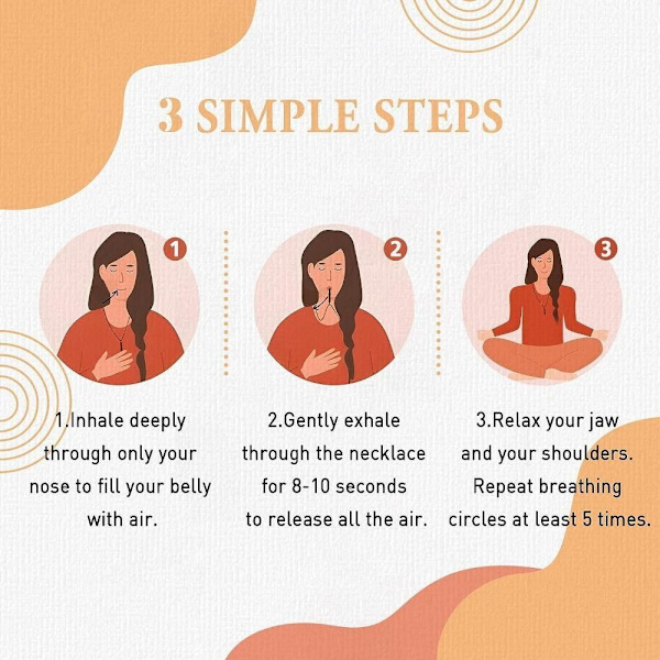 Mindful Breathing Kaulakoru Mindful Anapana Hengittävä kaulakoru Black