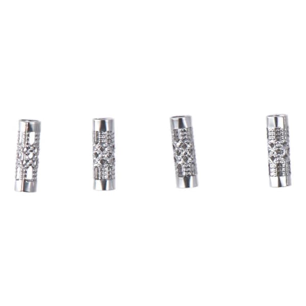 Rørperler 4 mm lige rørperler i rustfrit stål