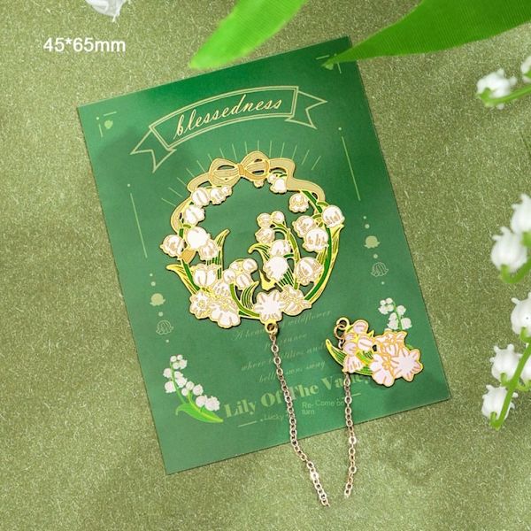 Blommor Mässing Bokmärke Metall Bokmärke STIL 1 STIL 1 Style 1