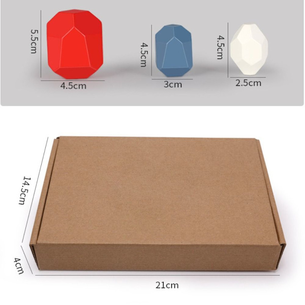 Rainbow-puiset kivipinoavat lohkot A-10KPL A-10KPL A-10pcs