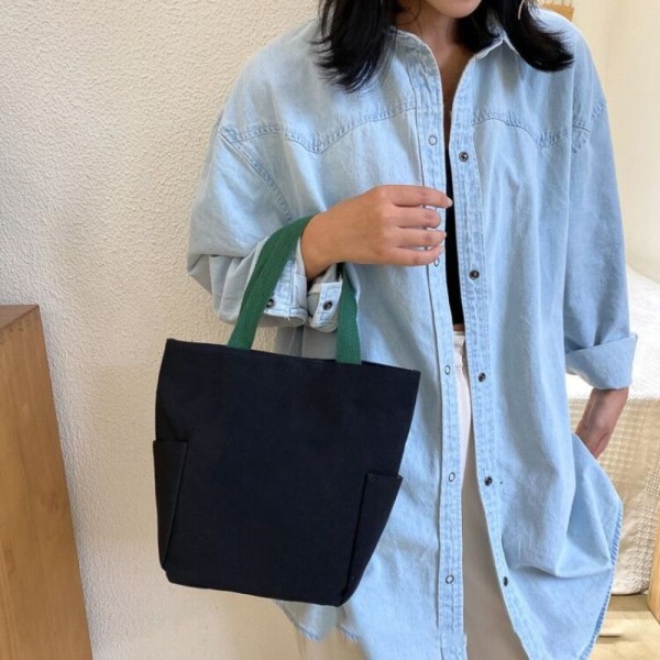 Japansk lærredshåndtaske Work Lunch Bag HVID white