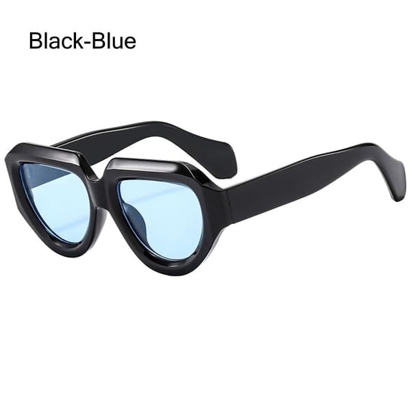Retro Solbriller Punk Solbriller SORT-BLÅ SORT-BLÅ Black-Blue