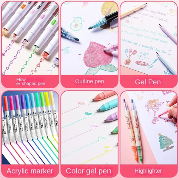Curve Highlighter Penner Girl Tegning Marker Pen 1 1 1