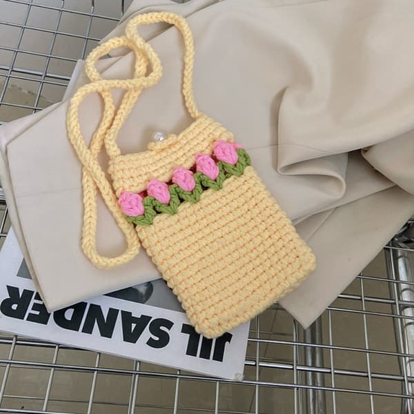 Vävd väska Axelremsväska KHAKI khaki