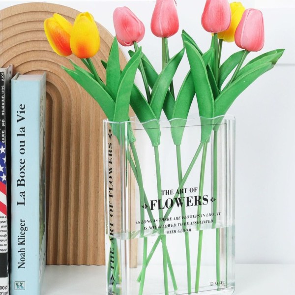 Bok Blomstervase Bokform Vase TRANSPARENT transparent
