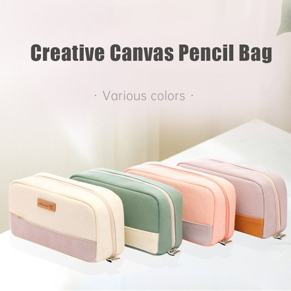 Canvas cheap pencil bag
