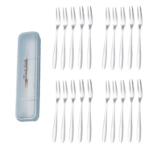 20 kpl Jälkiruokahaarukat Fruit Fork SILVER Silver
