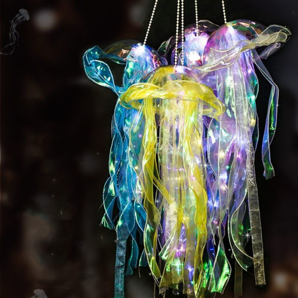 Jellyfish Lamp Lantern Flower Lamp KELTAINEN Yellow