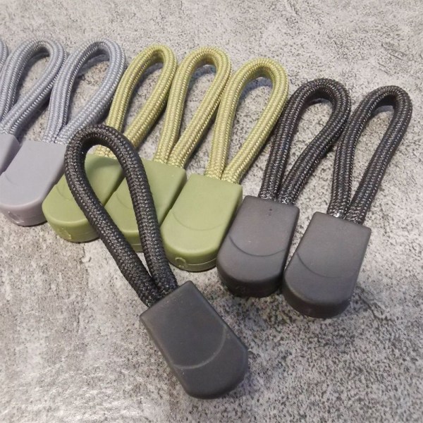 10 stk Glidelåstrekkende ARMY GREEN STYLE 2 STYLE 2 Army Green Style 2-Style 2