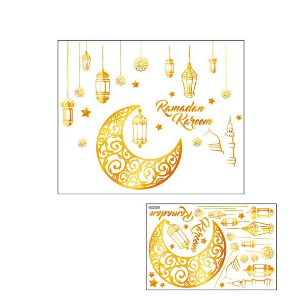 Eid Mubarak Vindueklistermærker Vægsticker Ramadan Dekoration