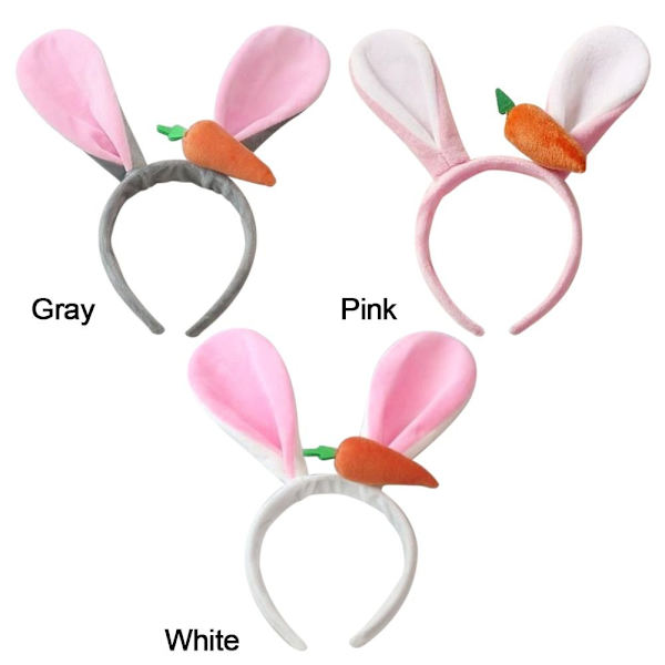 Påskehare Pandebånd Bunny Ears Hårbånd GRÅ gray