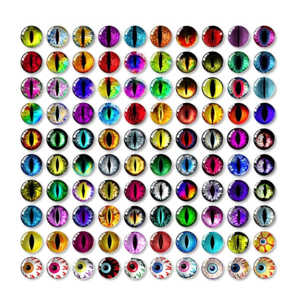 20 stk/10 par Eyes Crafts Eyes Puppet Crystal Eyes 12MM-FARGE 12mm-color random