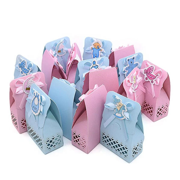12 stk./lot Candy Box Bryllupsgaveæske E-BLUE E-BLUE E-Blue