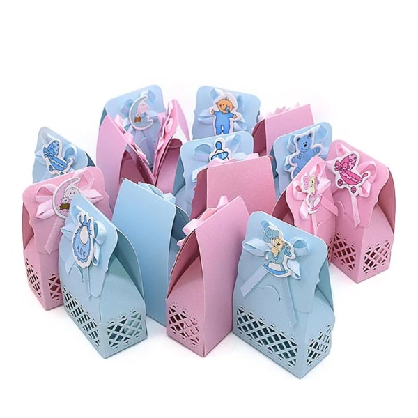 12st/lot Candy Box Bröllopsfavorit Box C-ROSA C-ROSA C-Pink
