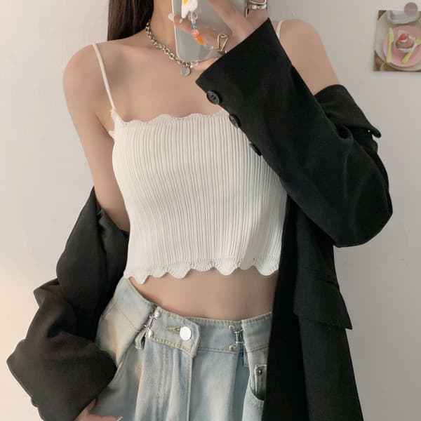 Neulottu Sling Toppi MUSTA Black