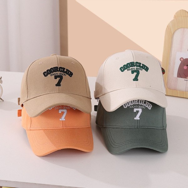 Børn Baseball Hat Minimalistisk Broderet Hat HVID White