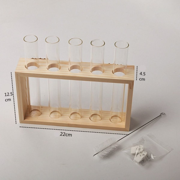 Hydroponic Plants Container Hydroponic Wood Ram BROWN 5 TUBE brown 5 tube-5 tube