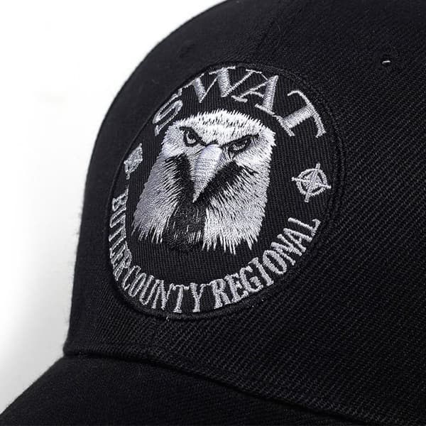 SWAT Broderi Baseball Caps Snapback Hatte SORT black