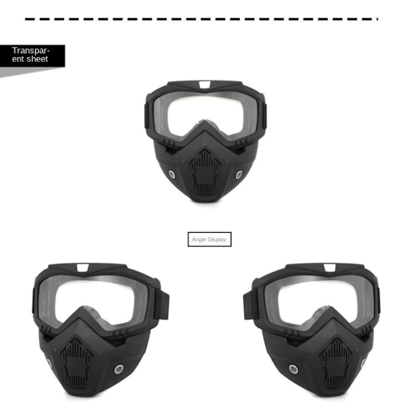 Motorcykelbriller Off-Road hjelmbriller SORT black