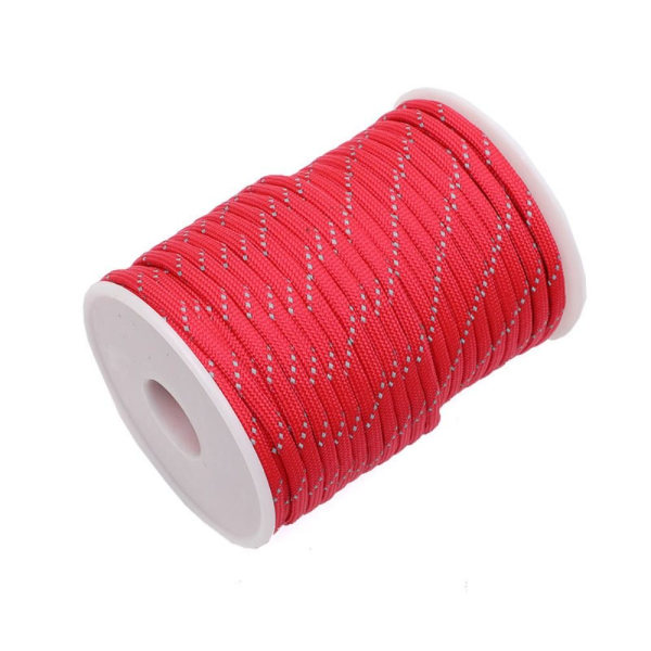 Reflekterende 550 Paracord Rope faldskærmssnor RØD red