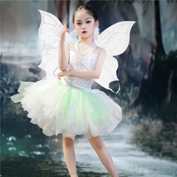 Butterfly Fairy Wings Prinsesse Angel WHITE A A White A-A