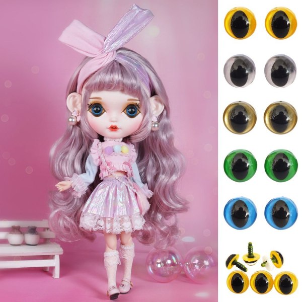 10 kpl/5 paria Eyes Crafts Eyes Puppet Crystal Eyes 12mmtransparent