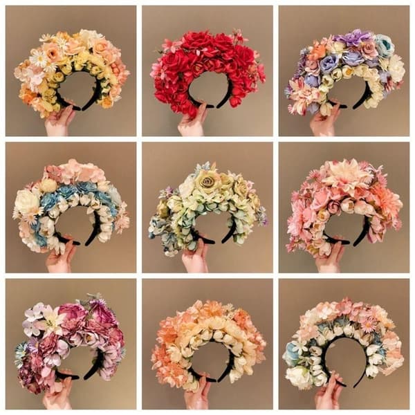 Kunstig Blomst Hodeplagg Silkeblomst Hårnål 8 8 8