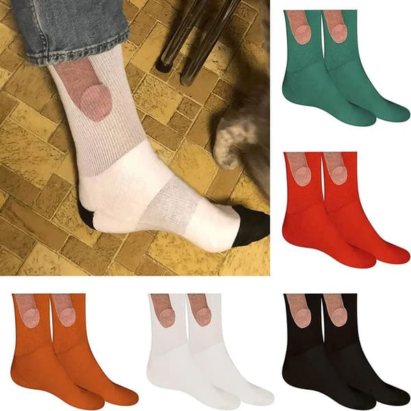1 par roliga strumpor visa upp strumpor VIT white
