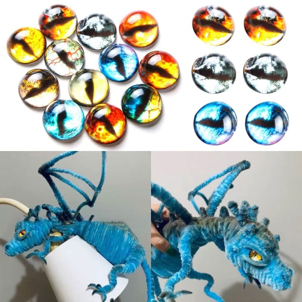 20kpl/10paria Silmät Askartelu Silmät Nukke kristallisilmät 10MMCOLOR 10mmcolor random
