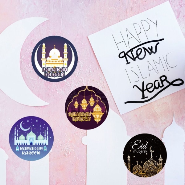 EID Mubarak Paper Stickers Presentetiketter Sticker STIL 10 STIL 10 Style 10