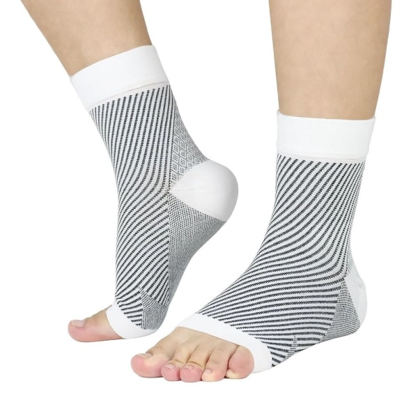 Neuropati Sokker Soothe Relief Compression Socks WHITE L/XL White L/XL